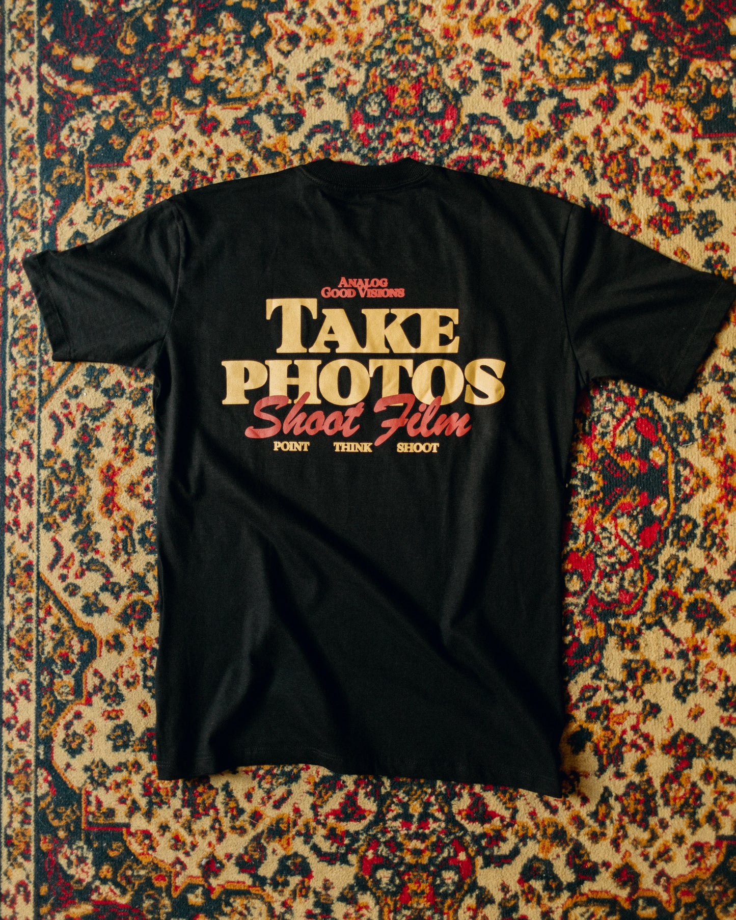 Camiseta Take Photos, Shoot Film - Preta