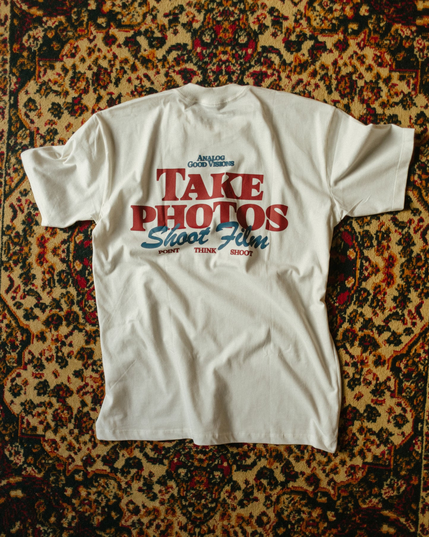 Camiseta Take Photos, Shoot Film - Off white
