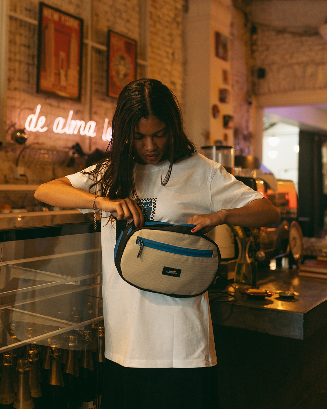 Camera bag crossbody Analog large - beige