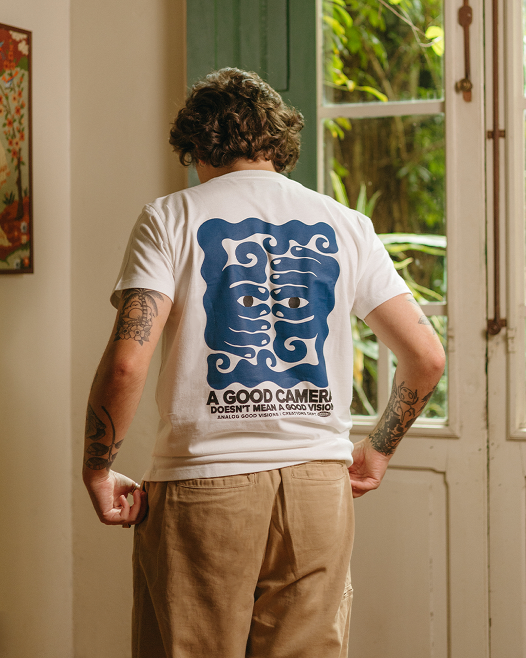Camiseta Good Vision off white - Tam P
