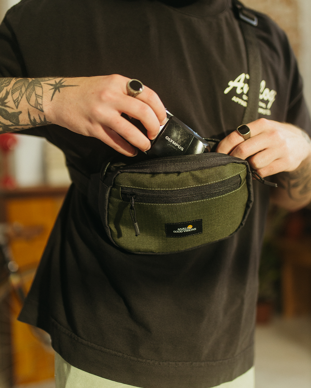 Camera bag crossbody Analog - Verde