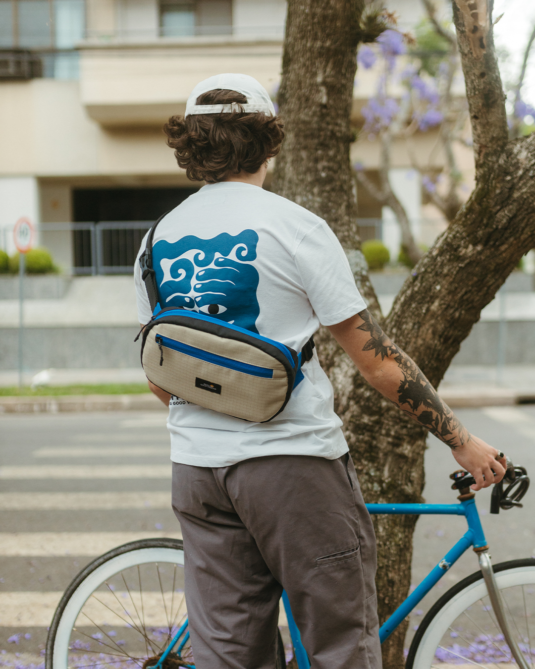 Camera bag crossbody Analog large - beige