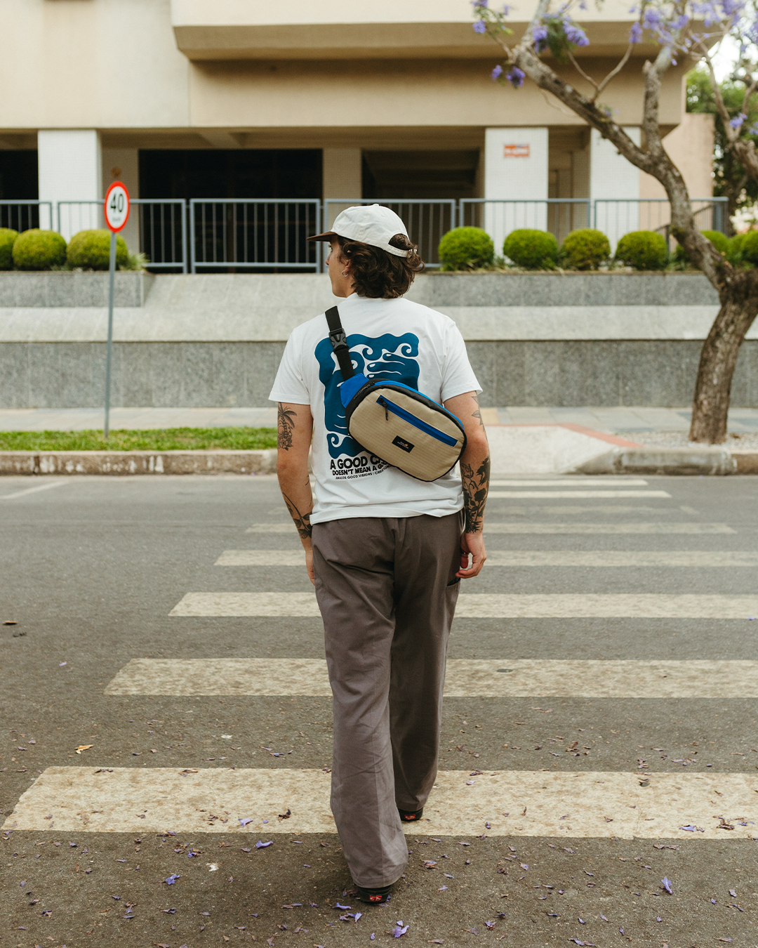 Camera bag crossbody Analog large - beige