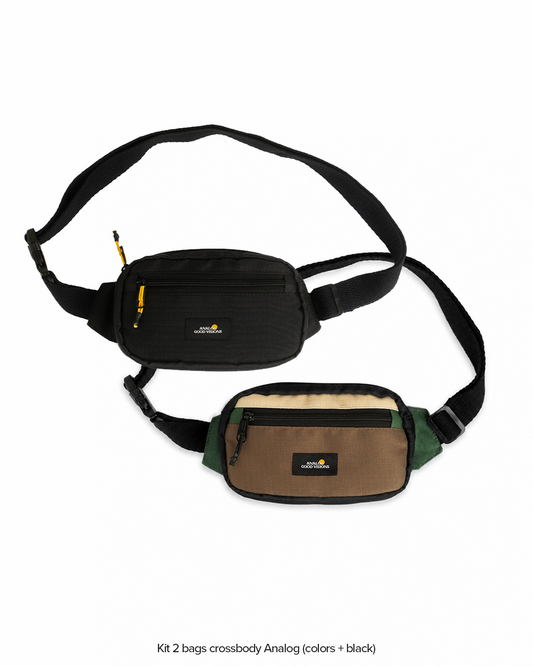 Kit 2 bags Crossbody Analog (colors + black)